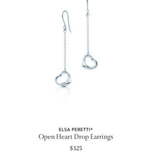 Tiffany & Co. Open Heart Drop Earrings